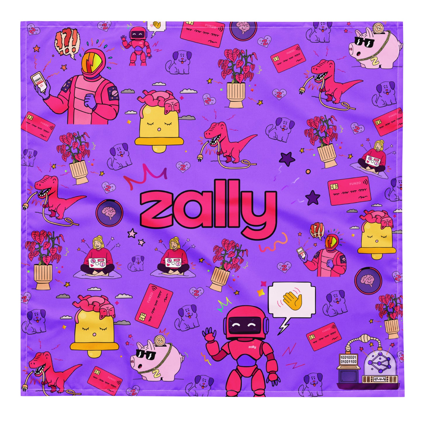 Zally pattern | All-over print bandana for pets and humans (not at the same time!)