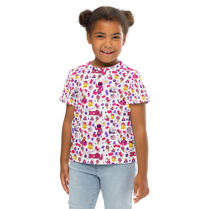 Zally pattern | Kids crew neck t-shirt