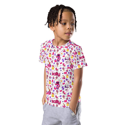 Zally pattern | Kids crew neck t-shirt