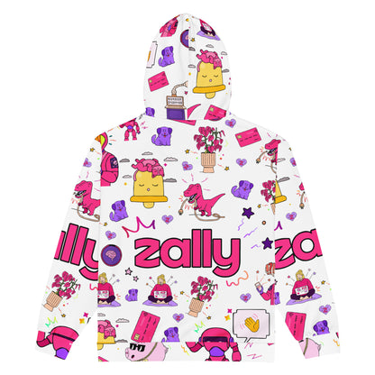 Zally pattern all over print | Unisex zip hoodie