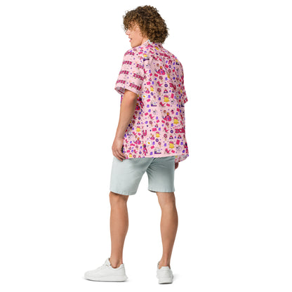 Zally all over pattern with Zuper and Smash sleeves | Unisex button shirt