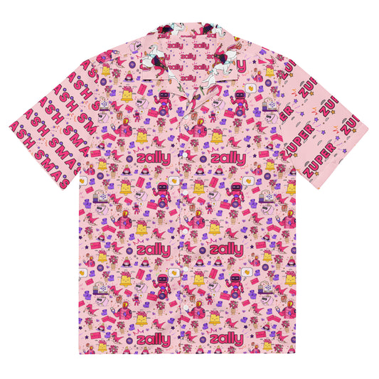 Zally all over pattern with Zuper and Smash sleeves | Unisex button shirt