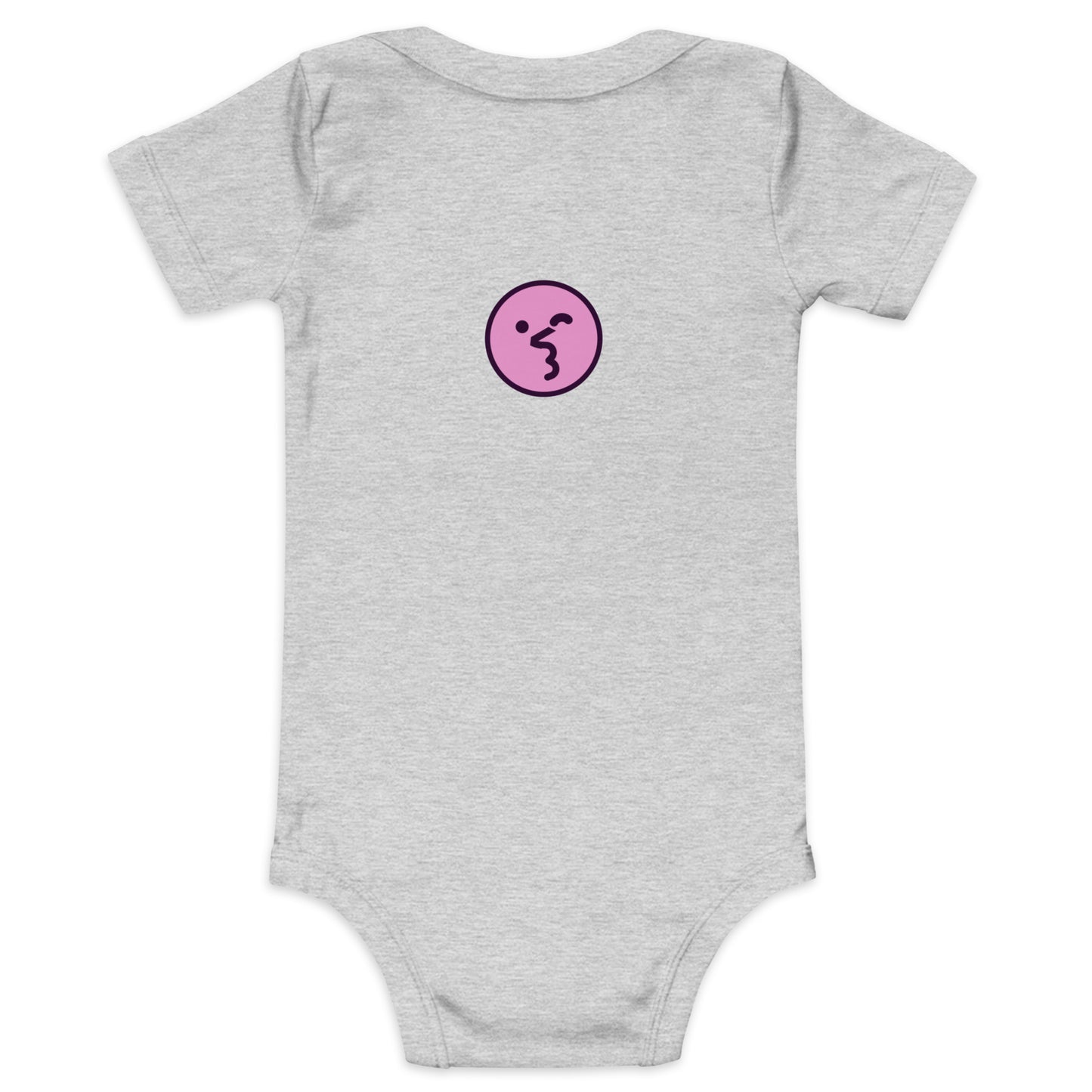 Zuper (front) and Smiley wink (back) | Baby short sleeve one piece