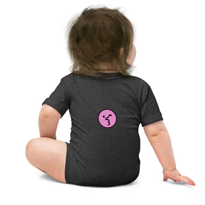 Zuper (front) and Smiley wink (back) | Baby short sleeve one piece