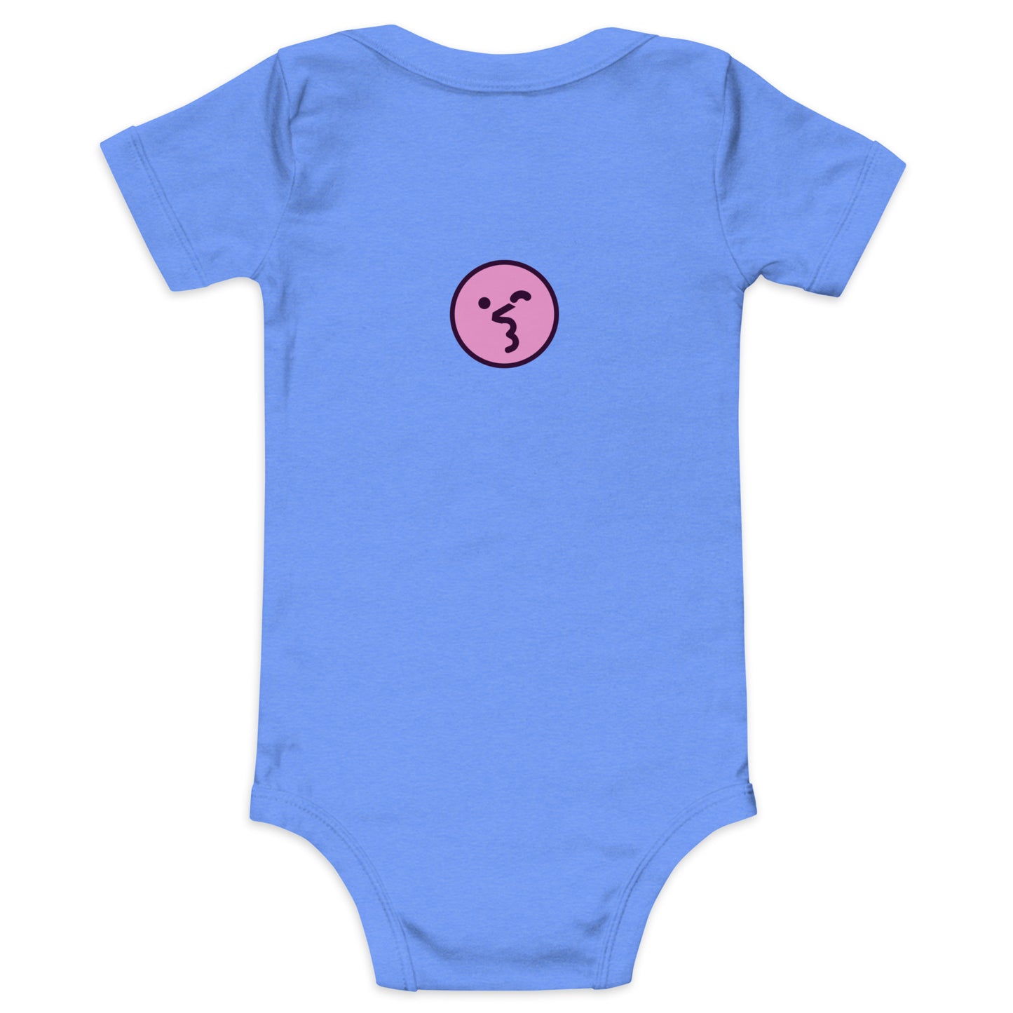 Zuper (front) and Smiley wink (back) | Baby short sleeve one piece