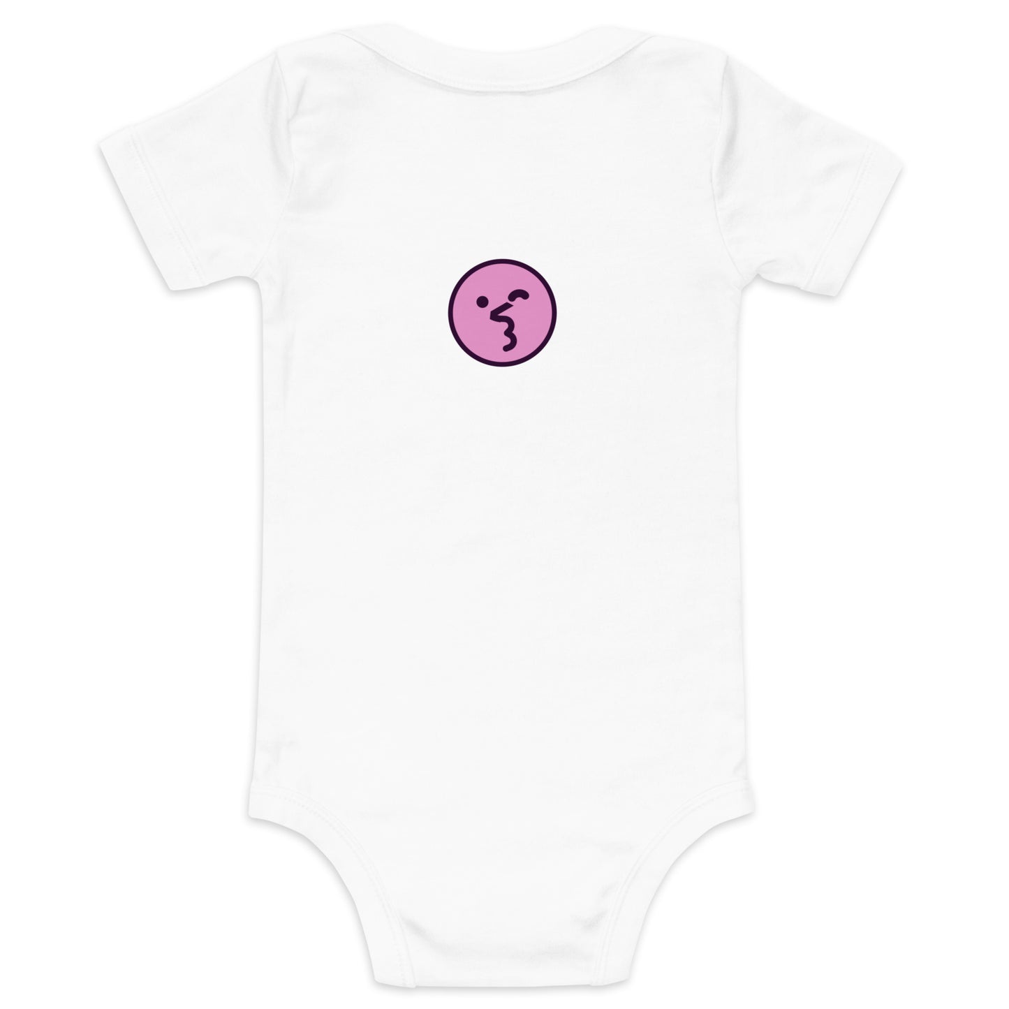 Zuper (front) and Smiley wink (back) | Baby short sleeve one piece