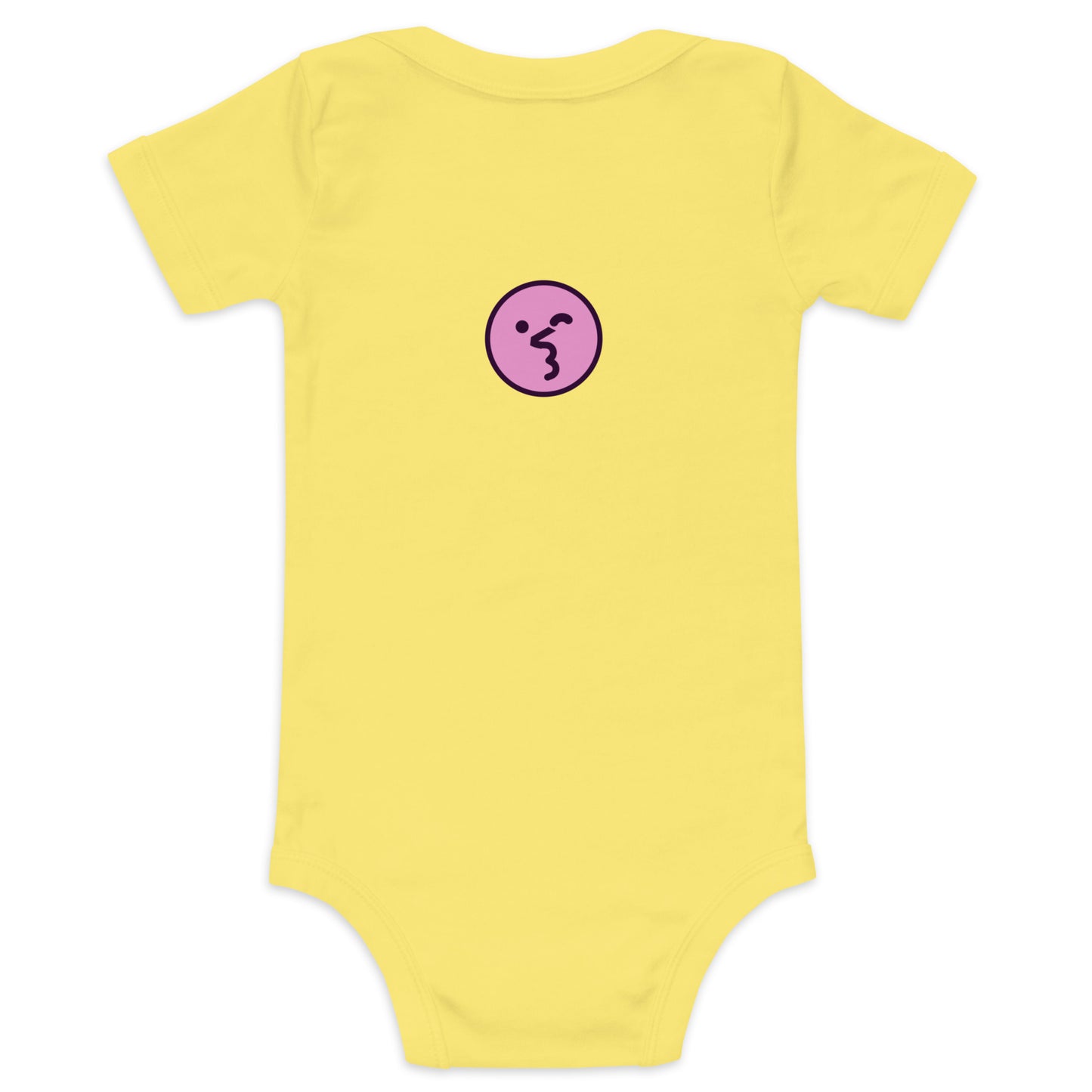 Zuper (front) and Smiley wink (back) | Baby short sleeve one piece