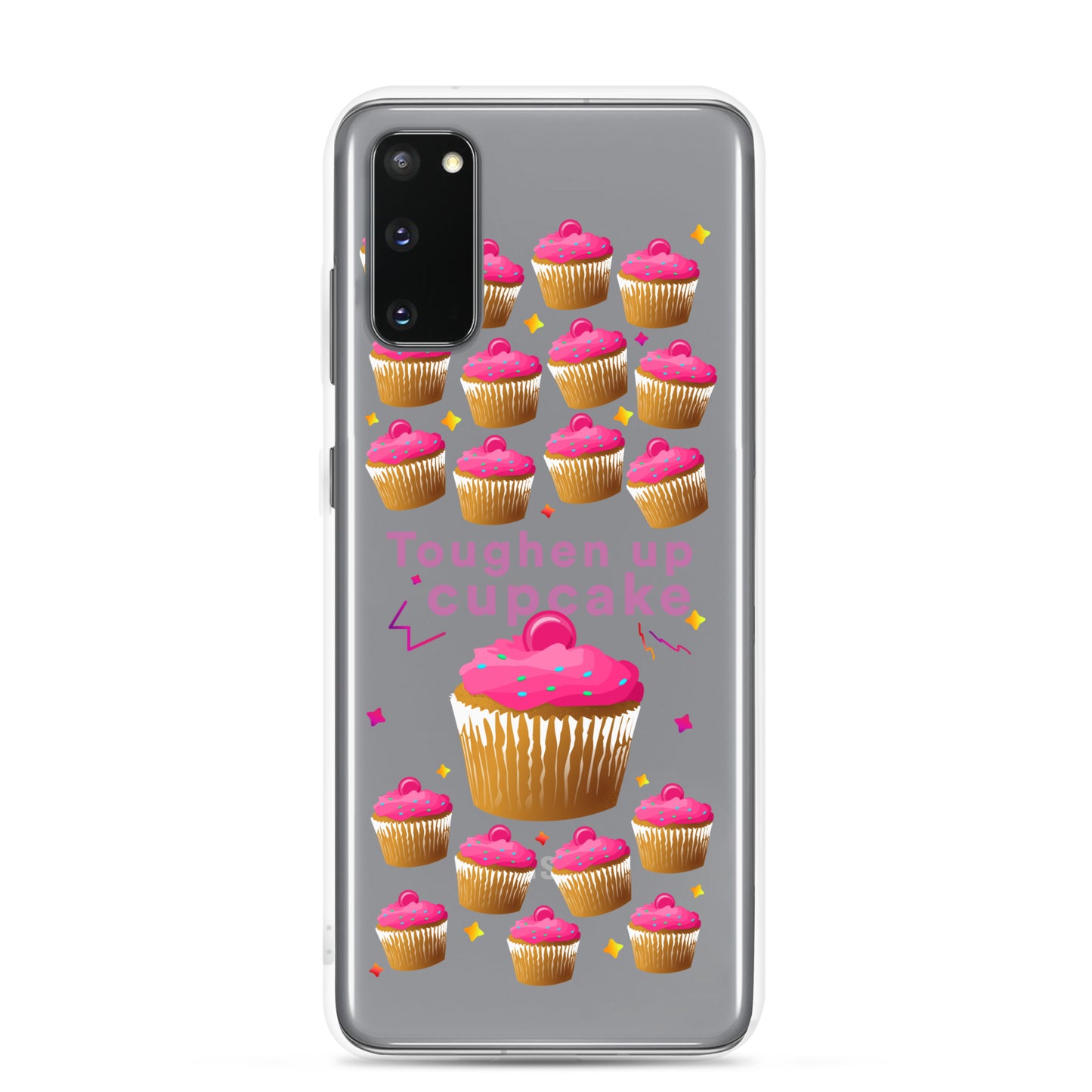 Toughen up cupcake clear case for Samsung®