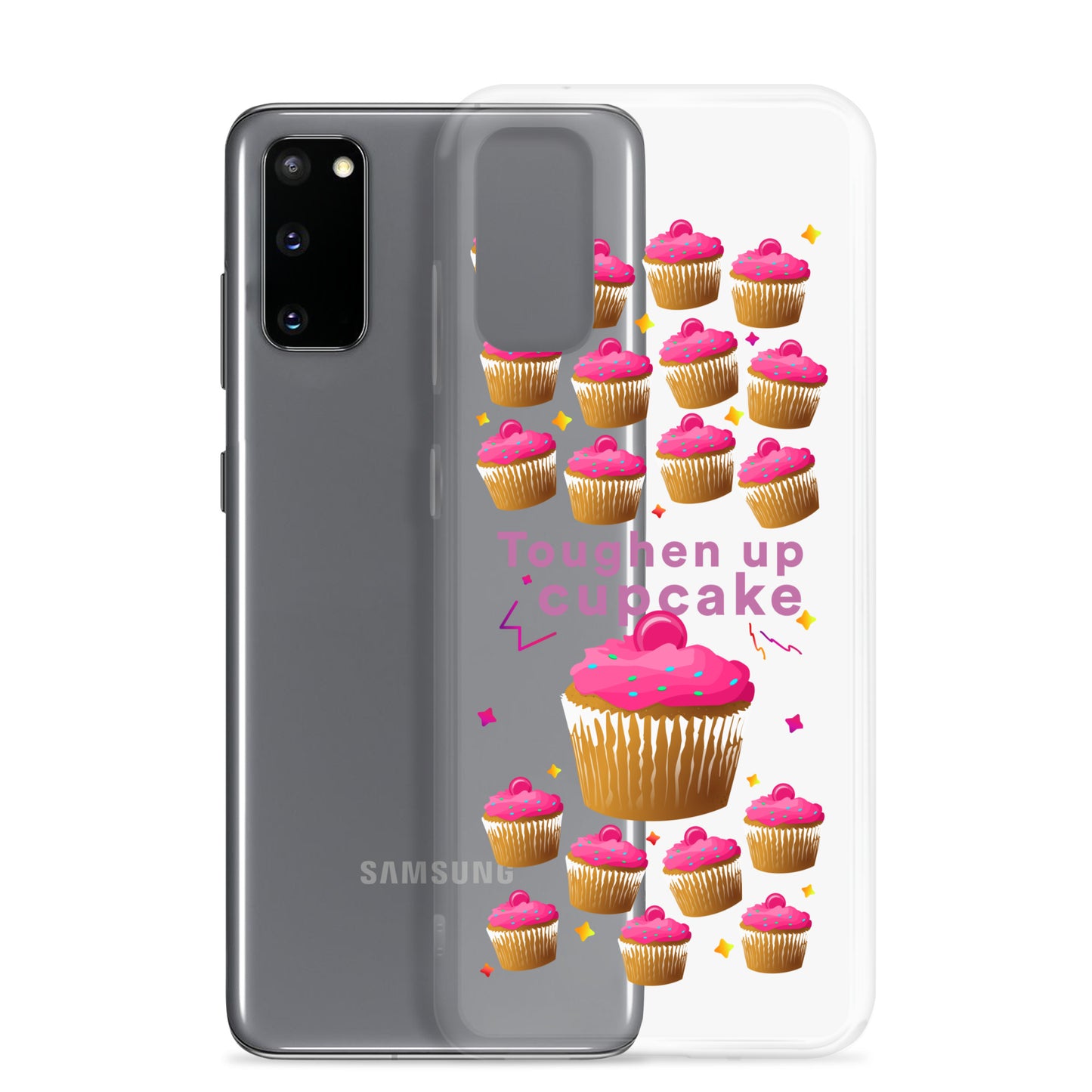 Toughen up cupcake clear case for Samsung®