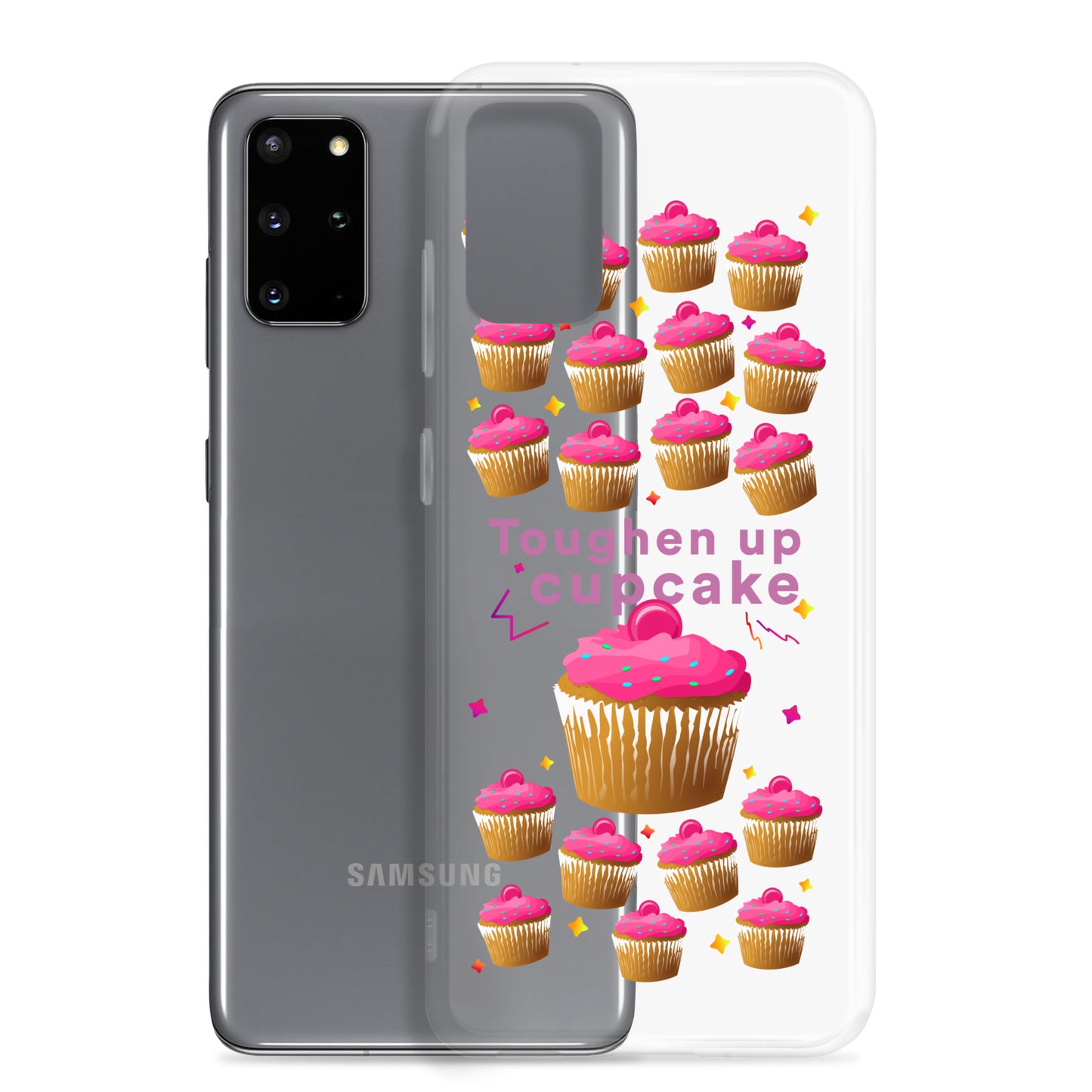 Toughen up cupcake clear case for Samsung®