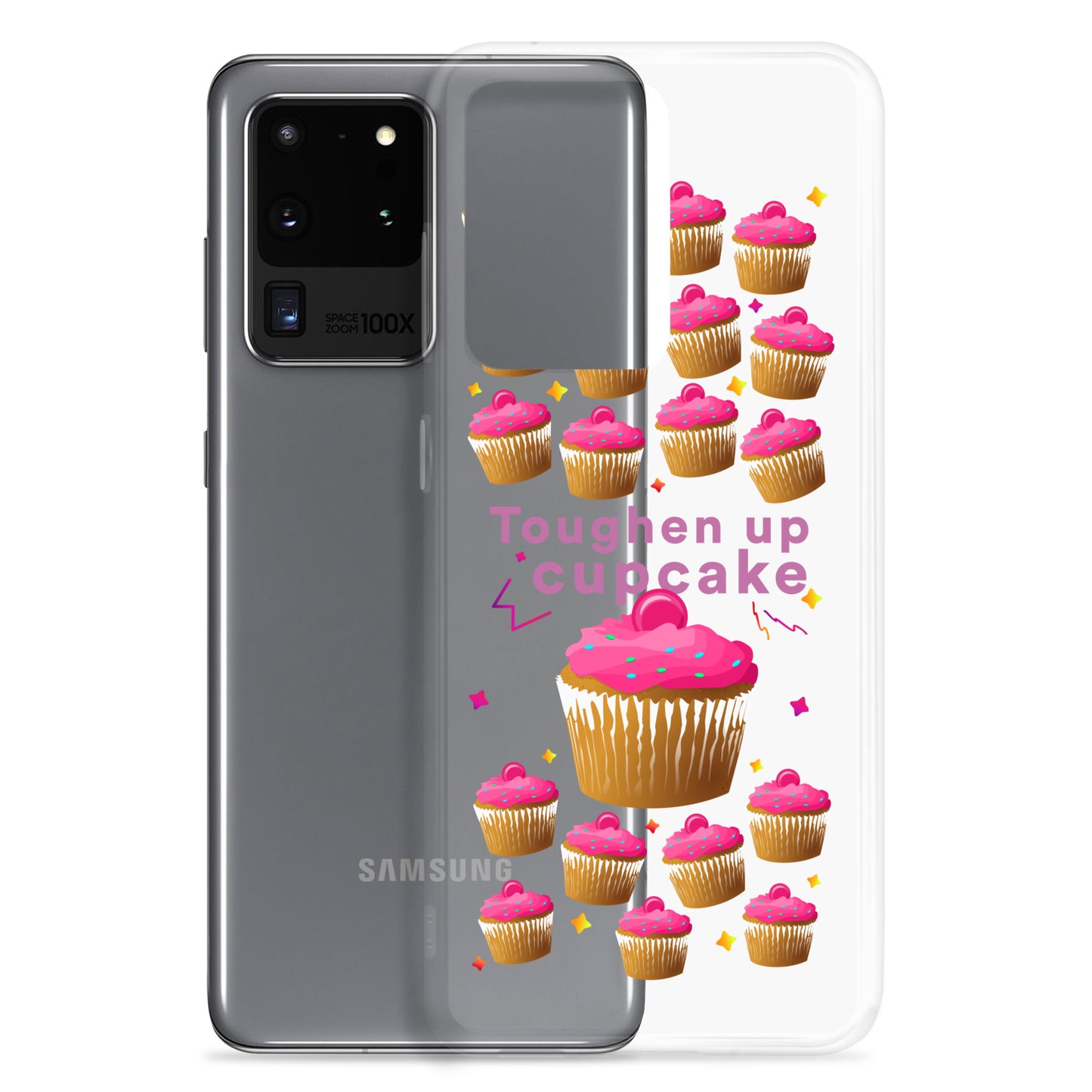 Toughen up cupcake clear case for Samsung®