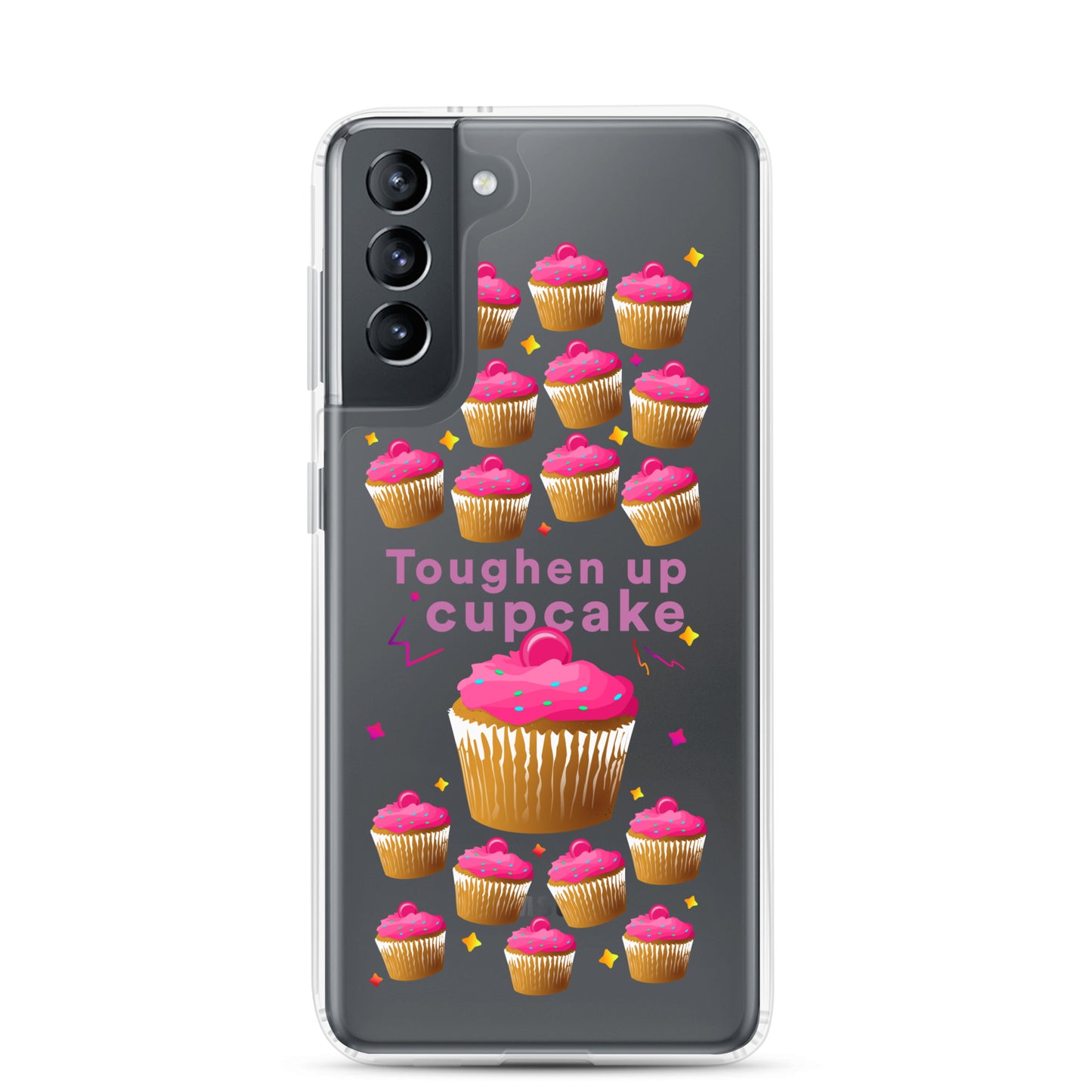 Toughen up cupcake clear case for Samsung®