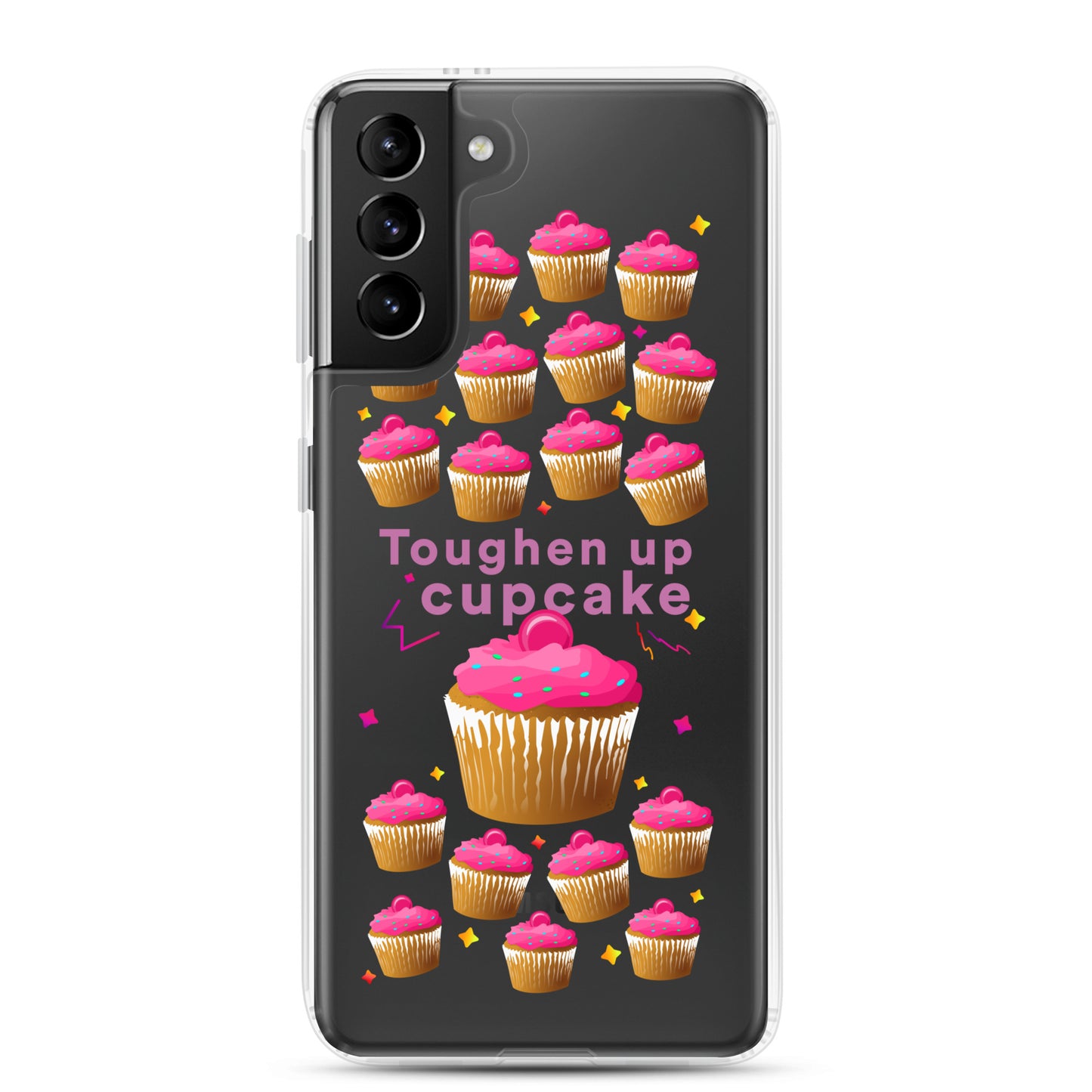 Toughen up cupcake clear case for Samsung®