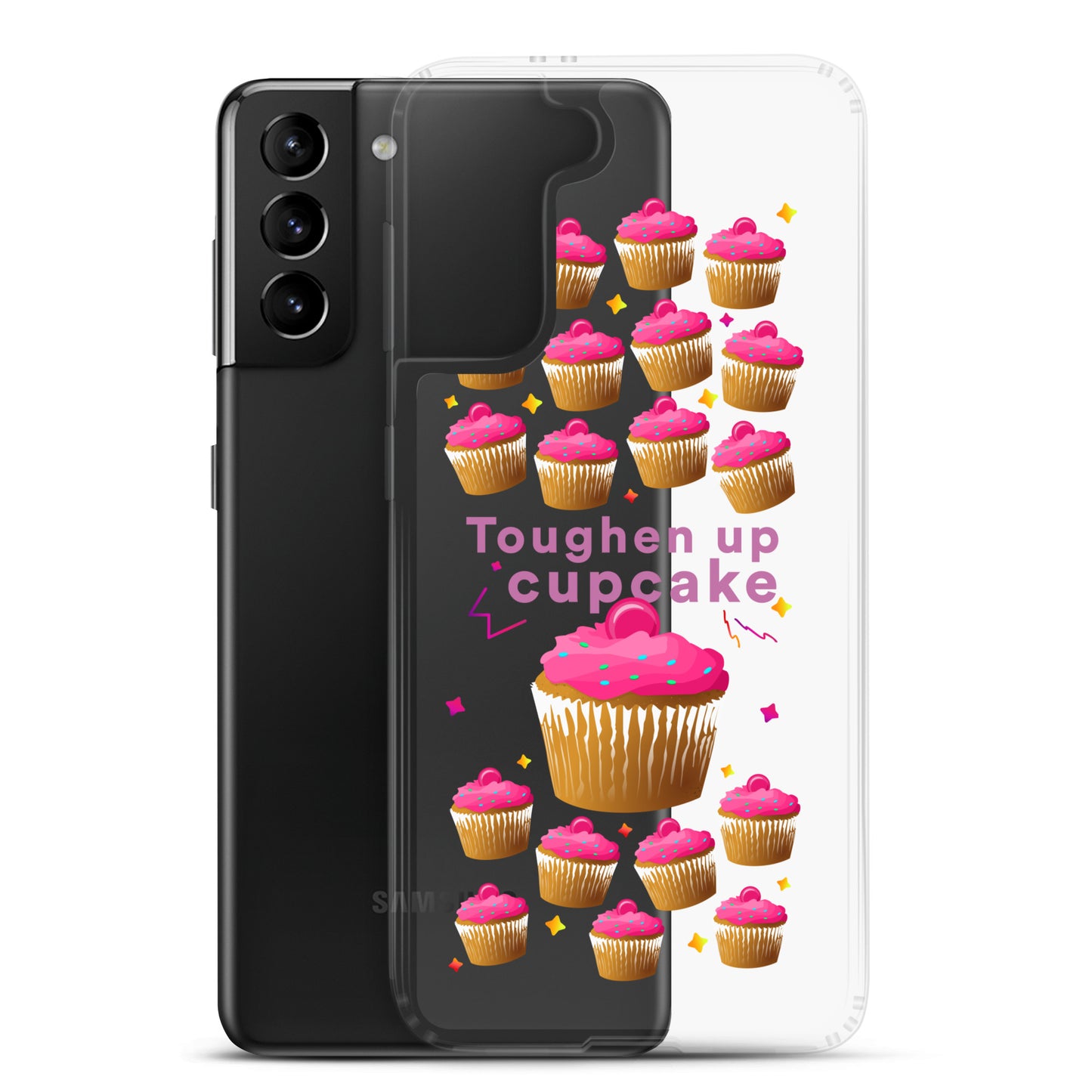 Toughen up cupcake clear case for Samsung®