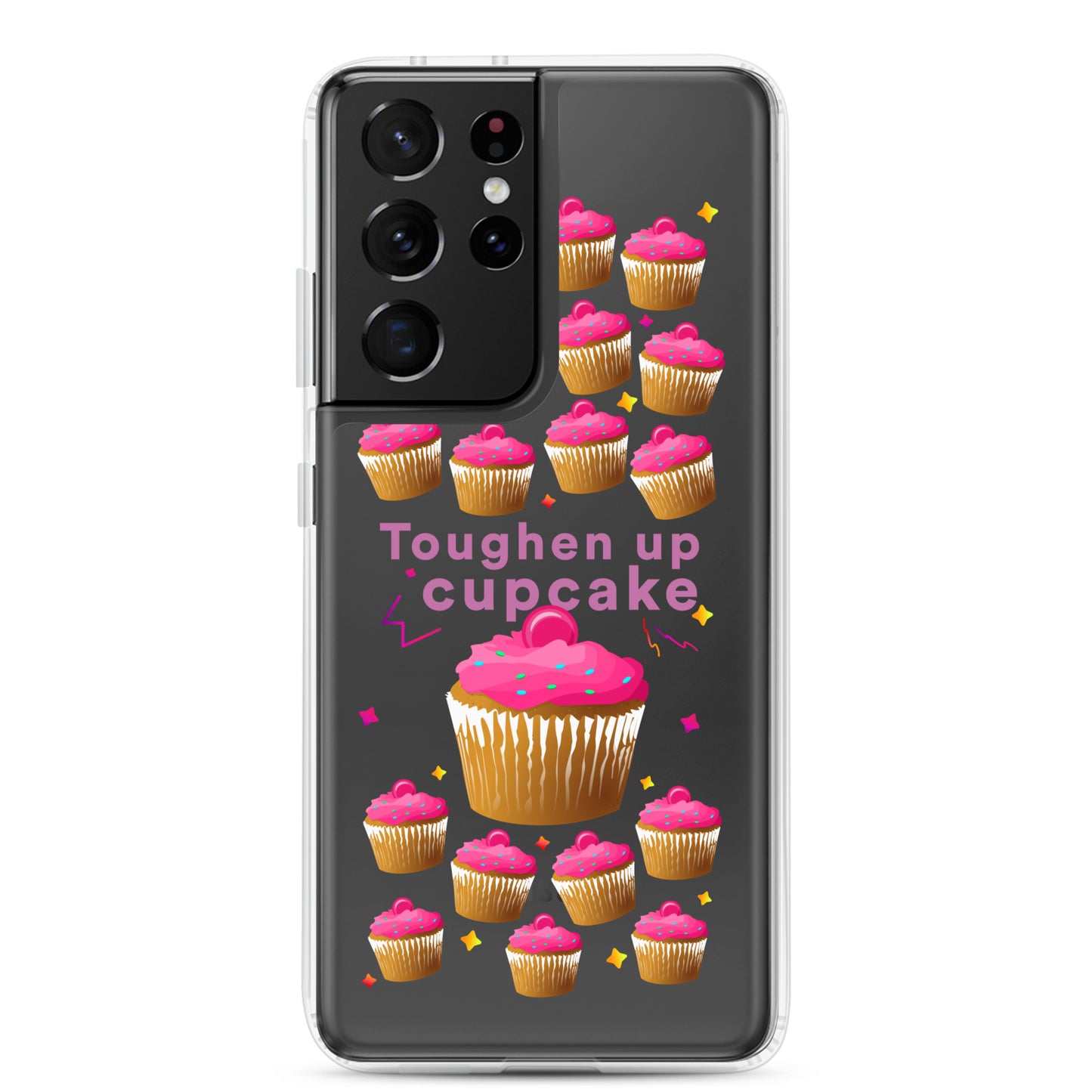 Toughen up cupcake clear case for Samsung®