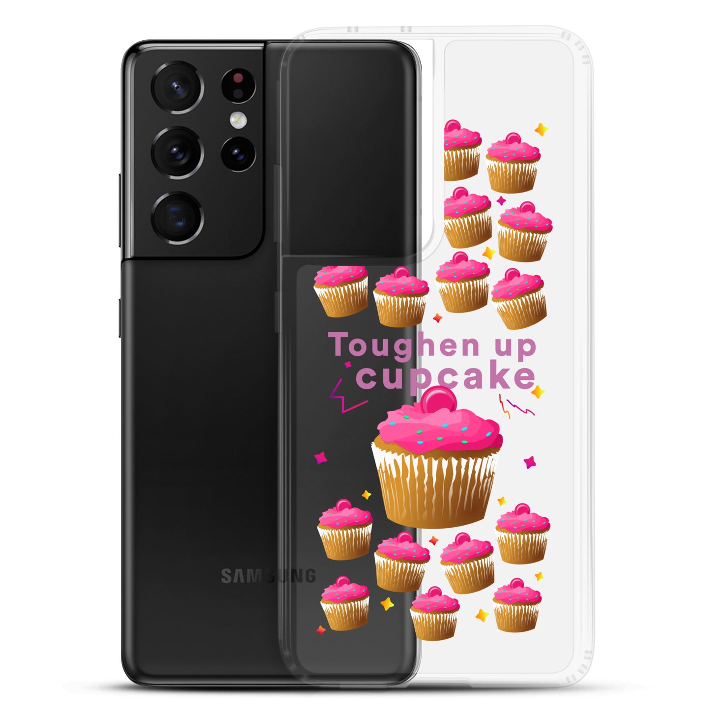 Toughen up cupcake clear case for Samsung®