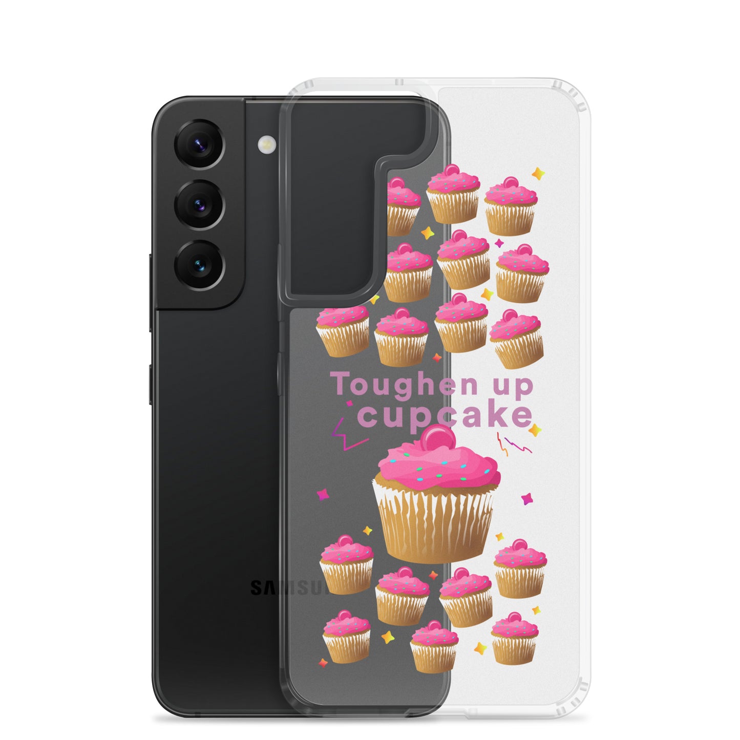 Toughen up cupcake clear case for Samsung®