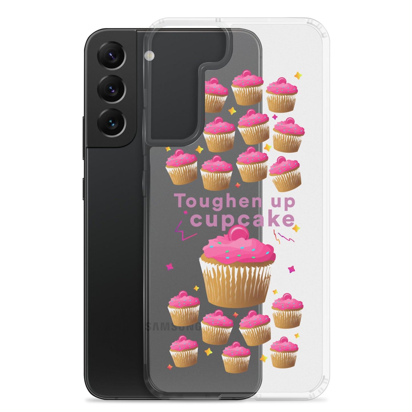 Toughen up cupcake clear case for Samsung®