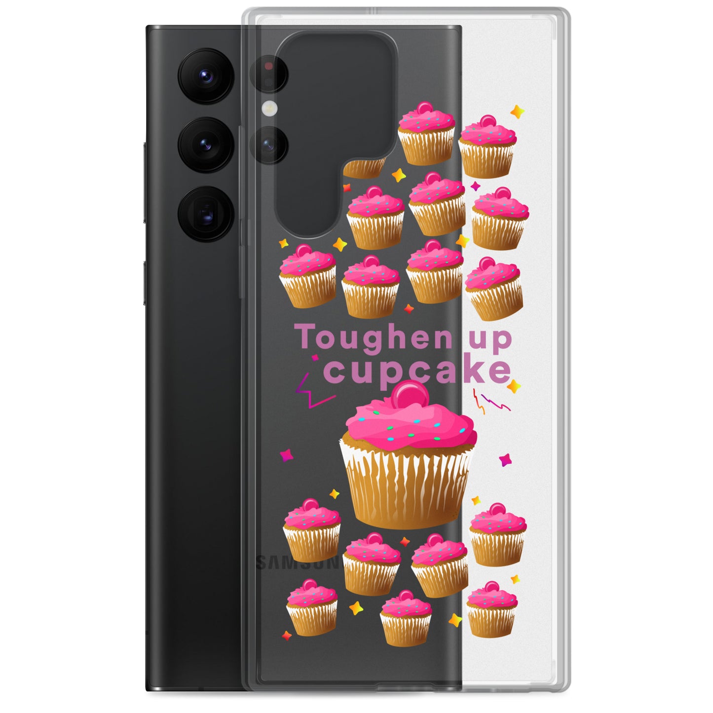 Toughen up cupcake clear case for Samsung®