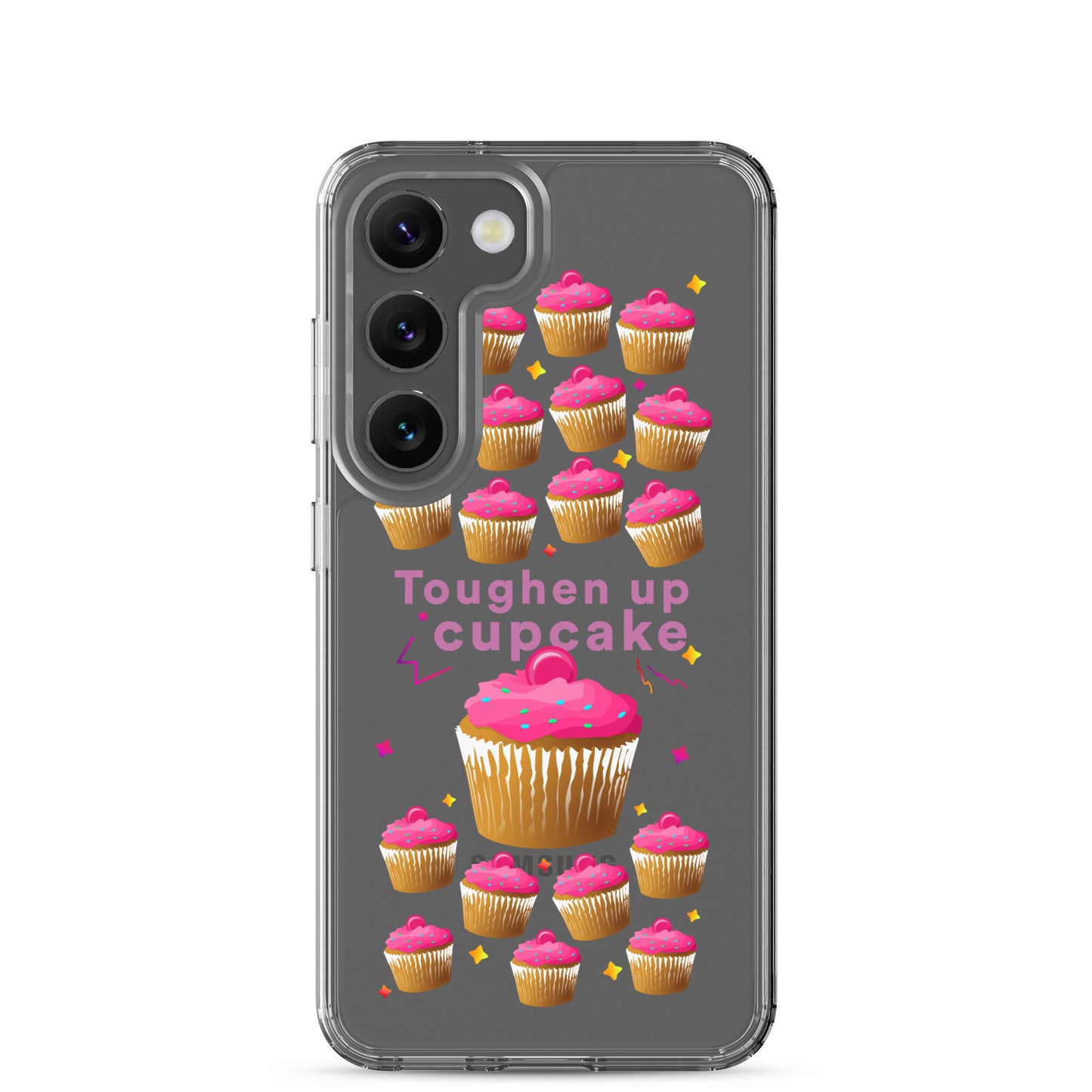 Toughen up cupcake clear case for Samsung®