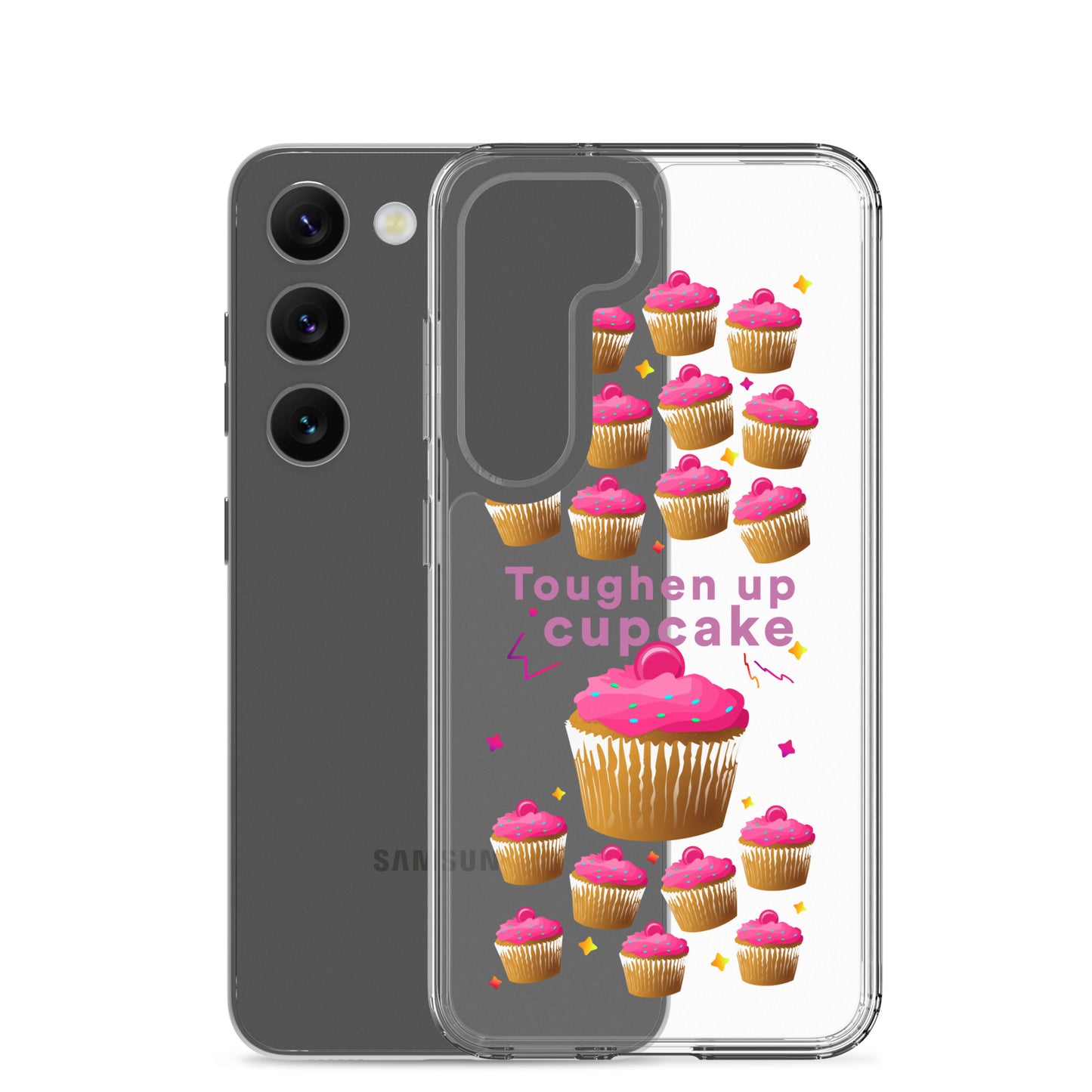 Toughen up cupcake clear case for Samsung®