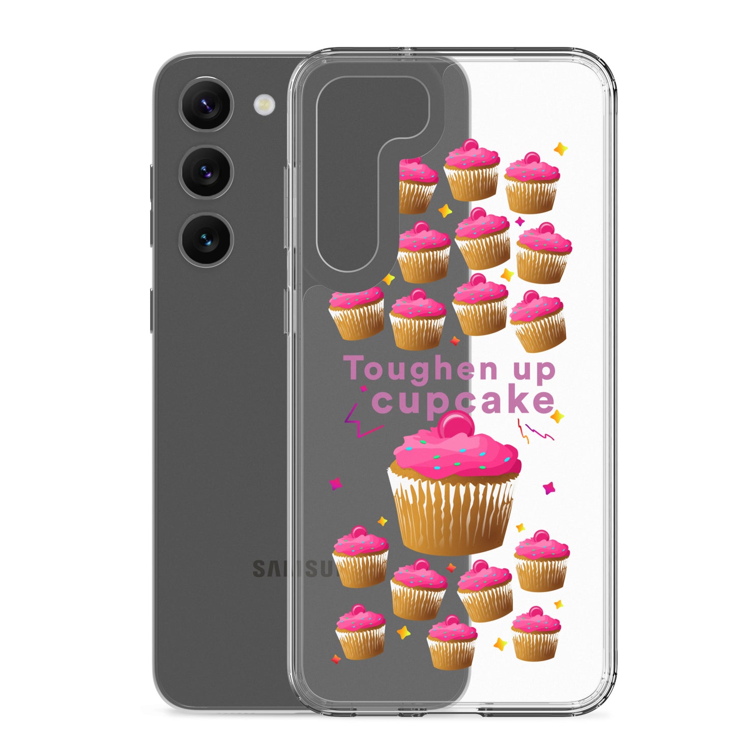 Toughen up cupcake clear case for Samsung®