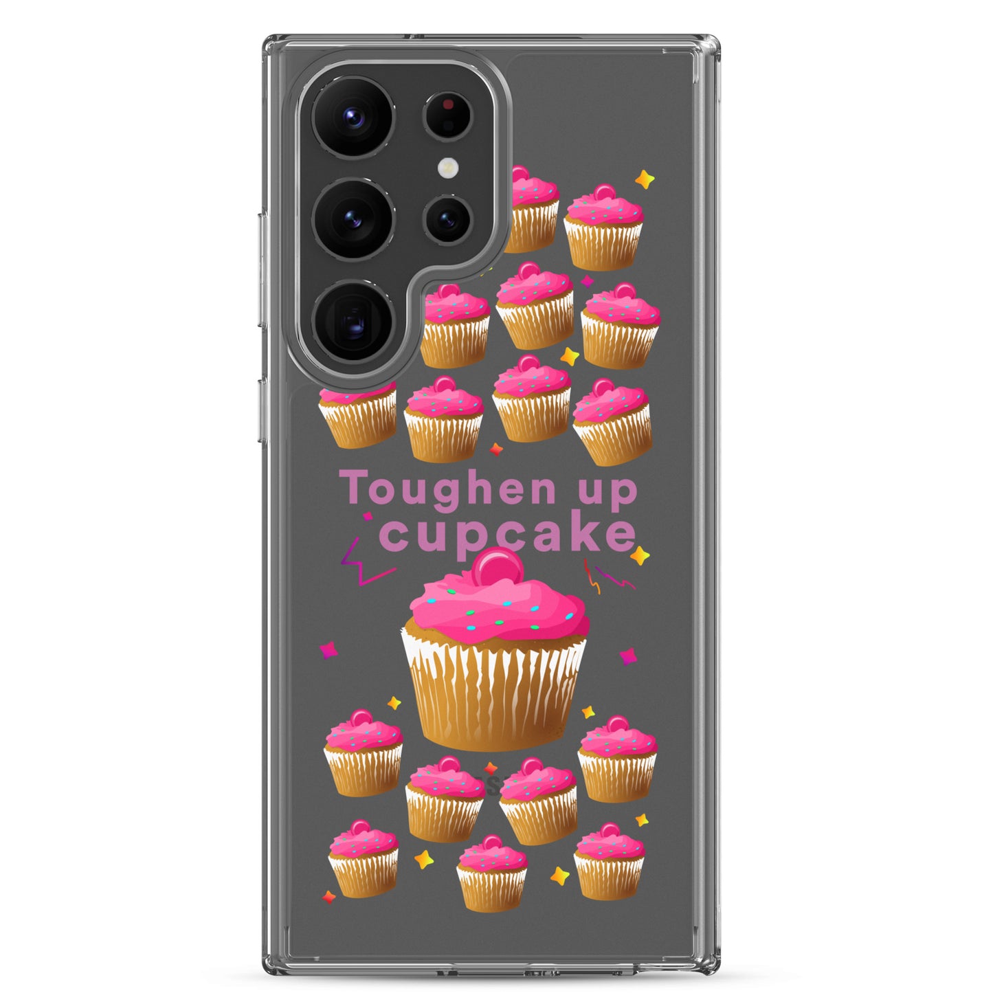 Toughen up cupcake clear case for Samsung®