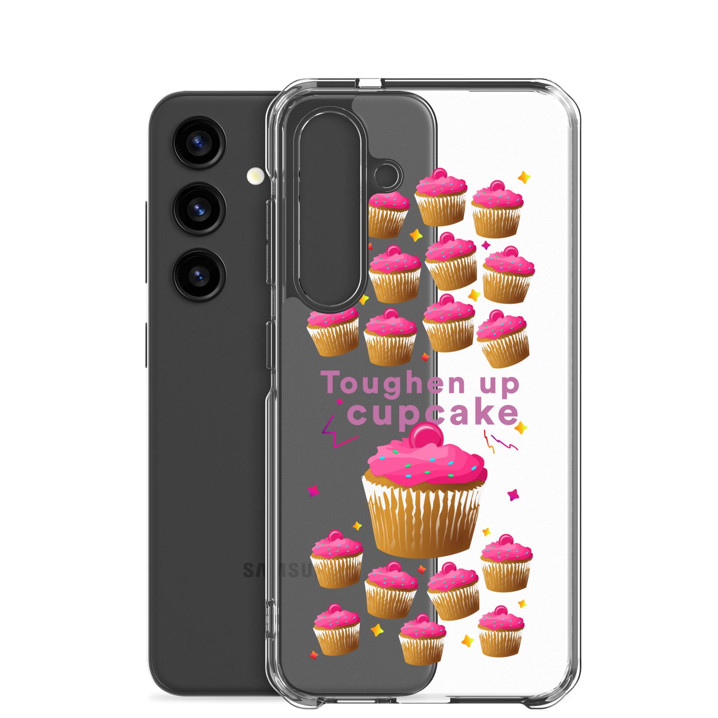 Toughen up cupcake clear case for Samsung®