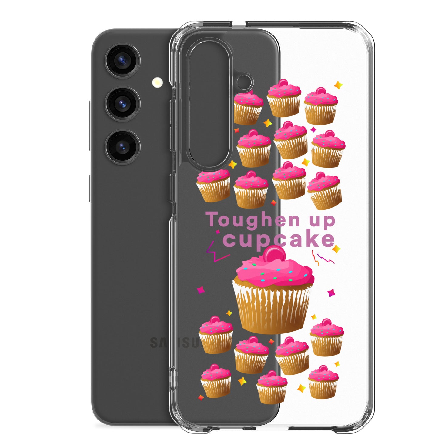 Toughen up cupcake clear case for Samsung®