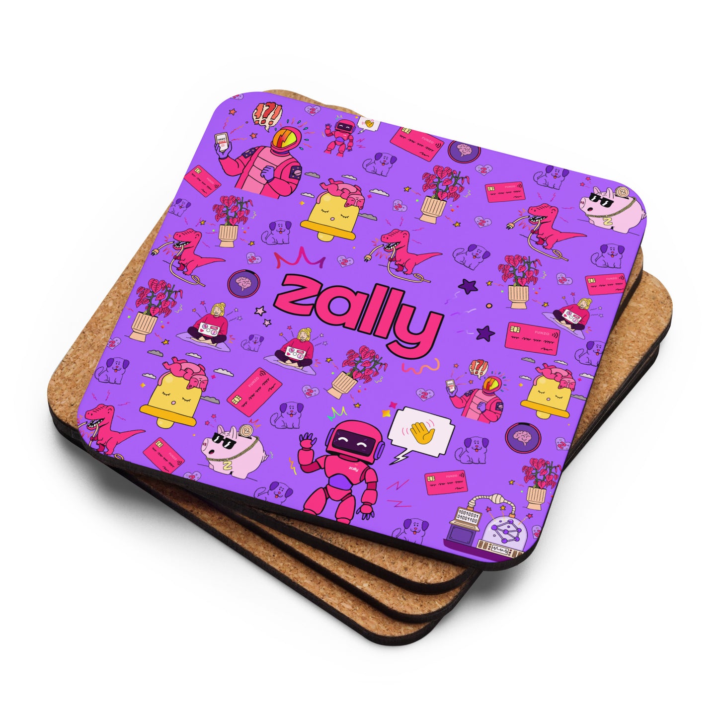 ZAlly pattern | Cork-back coaster