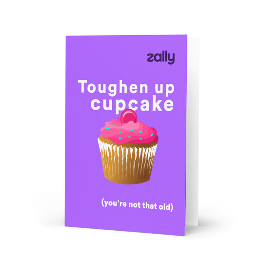 Toughen up cupcake greeting card