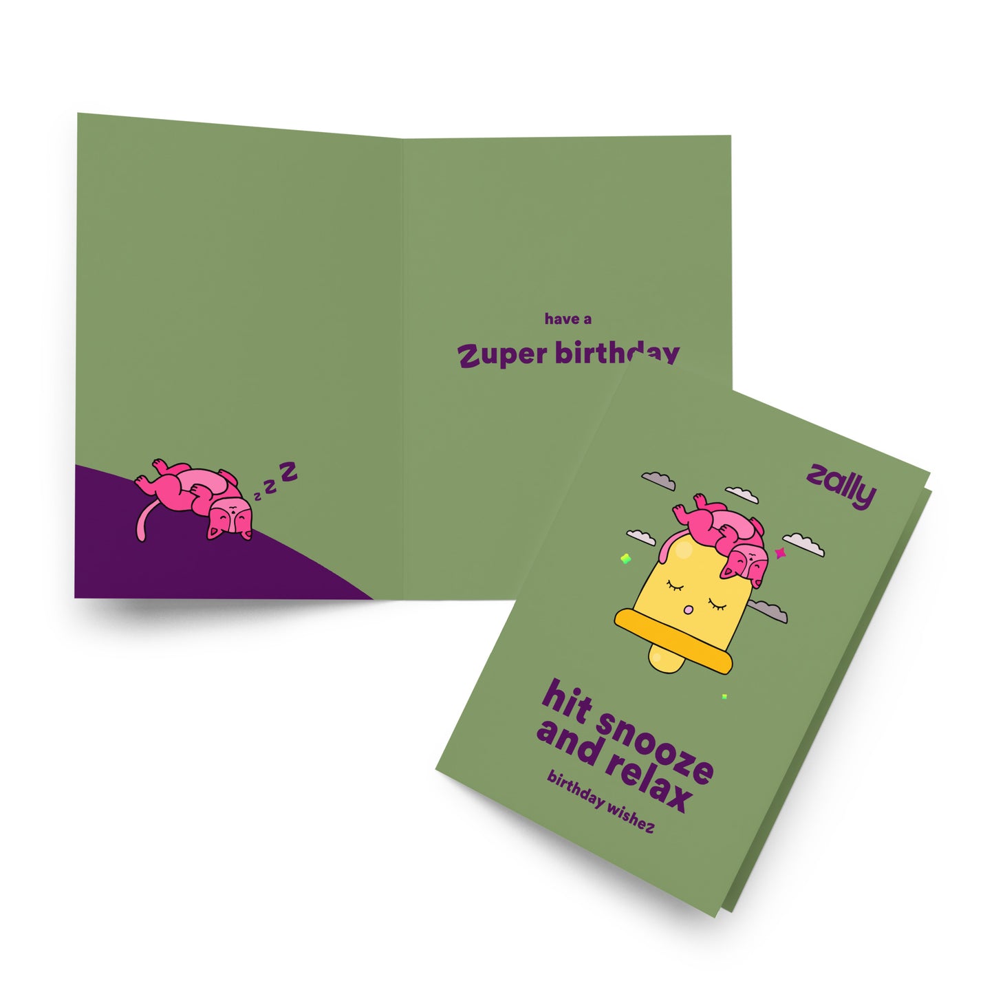 Hit snooze and relax; Zuper Birthday | Greeting card