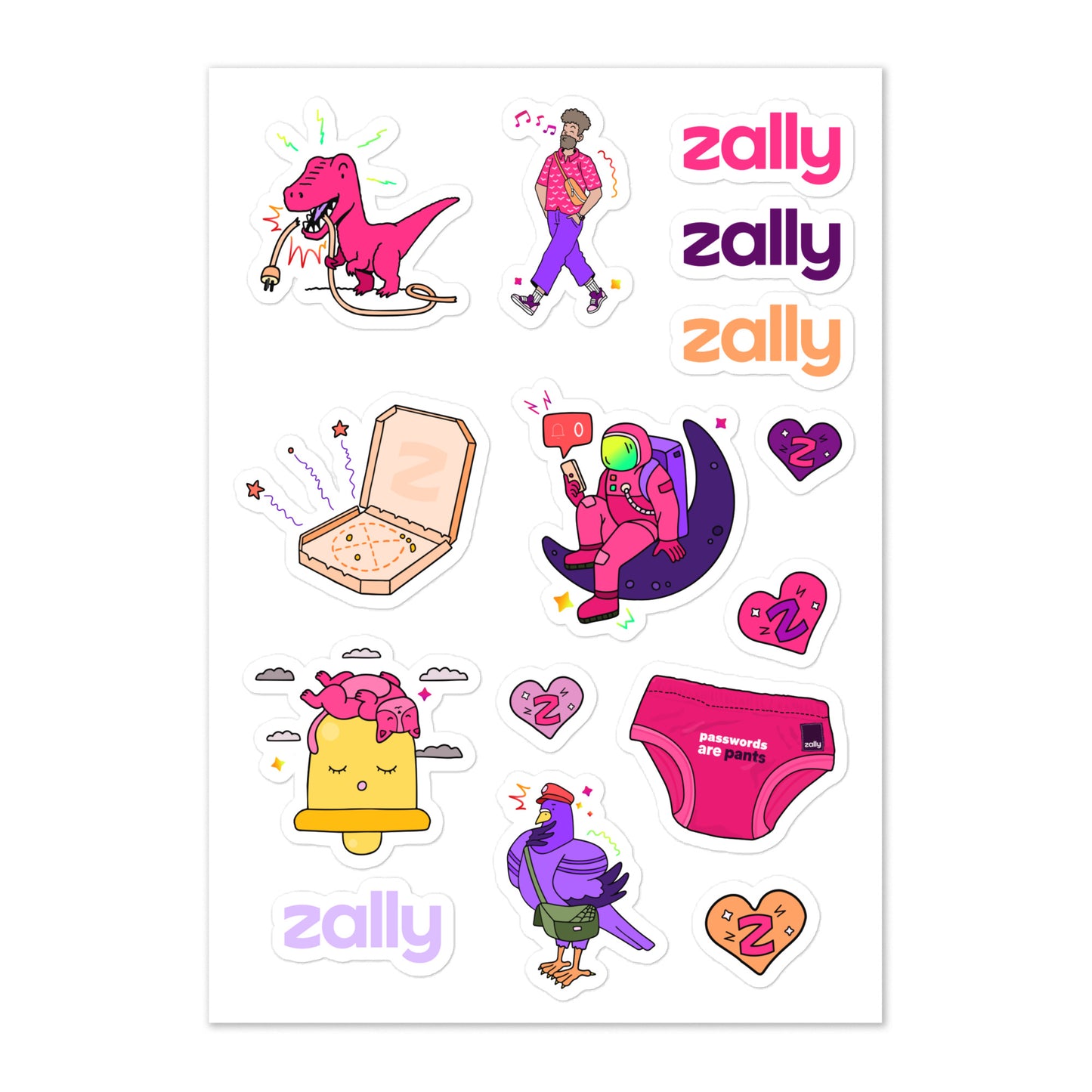 Zally sticker sheet number #2