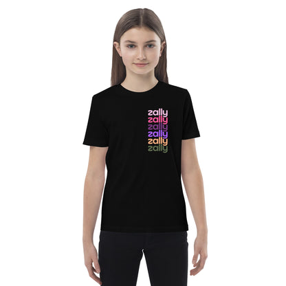 Zally colourful logos organic cotton kids t-shirt