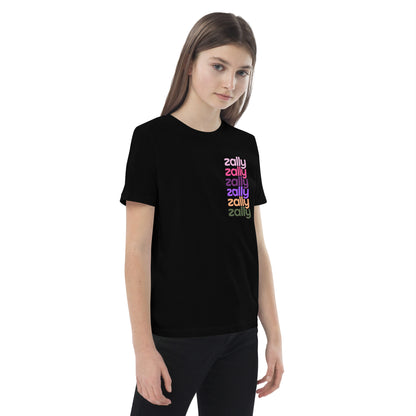 Zally colourful logos organic cotton kids t-shirt