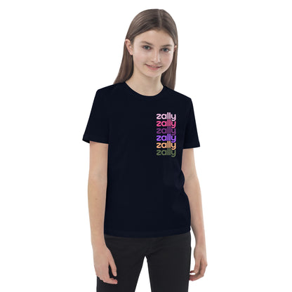 Zally colourful logos organic cotton kids t-shirt