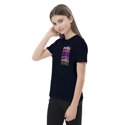 Zally colourful logos organic cotton kids t-shirt