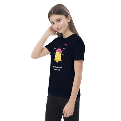 Notifications silenced! organic cotton kids t-shirt