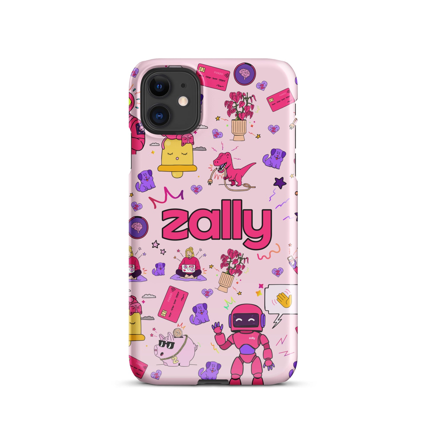 Zally pattern on baby pink | Snap case for iPhone®