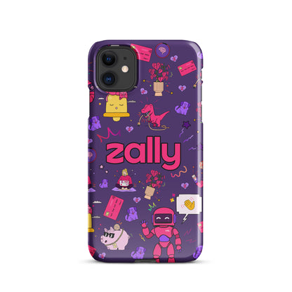 Zally pattern on dark purple | Snap case for iPhone®