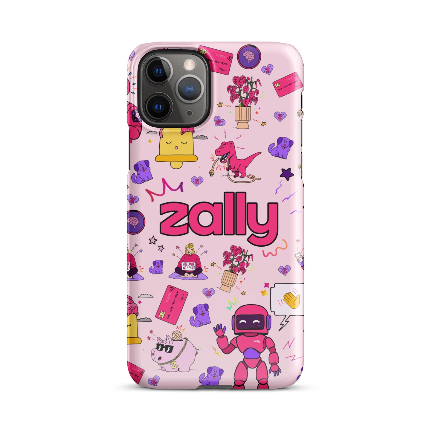 Zally pattern on baby pink | Snap case for iPhone®