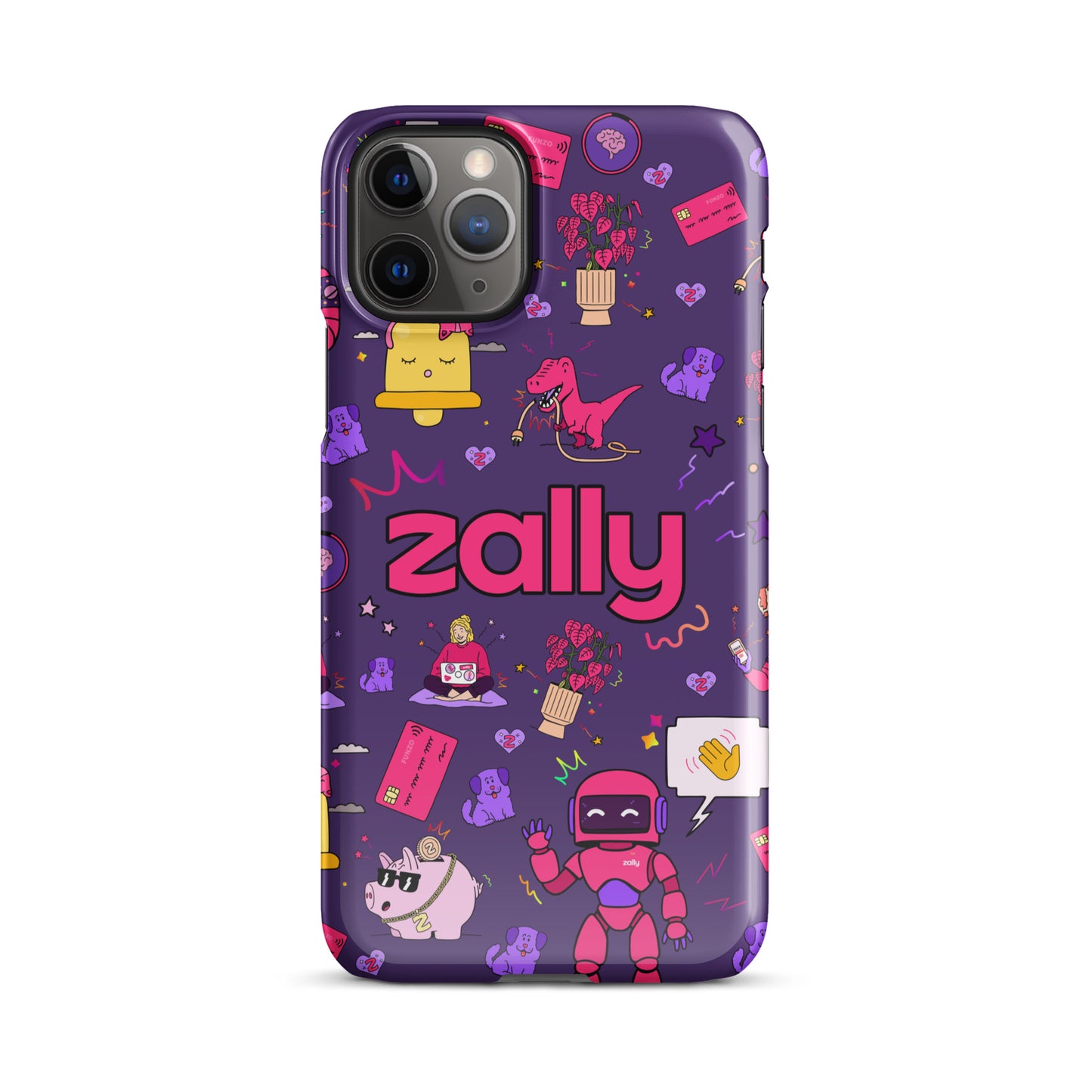 Zally pattern on dark purple | Snap case for iPhone®