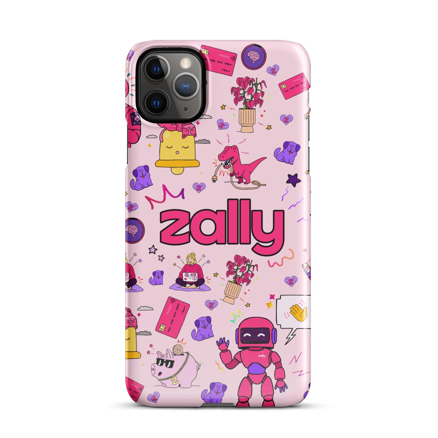 Zally pattern on baby pink | Snap case for iPhone®