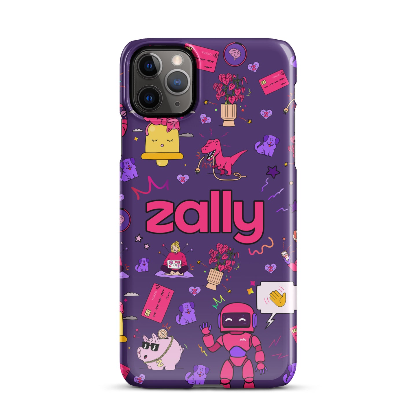 Zally pattern on dark purple | Snap case for iPhone®