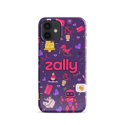 Zally pattern on dark purple | Snap case for iPhone®