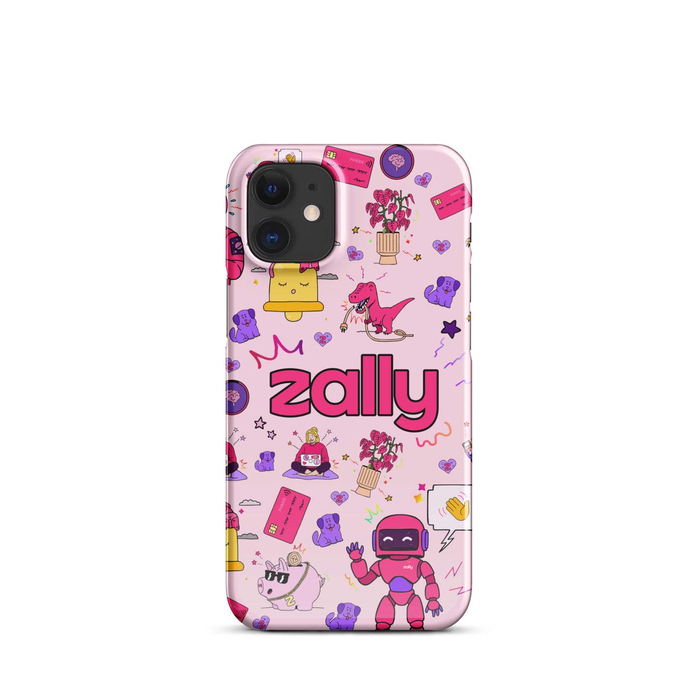 Zally pattern on baby pink | Snap case for iPhone®