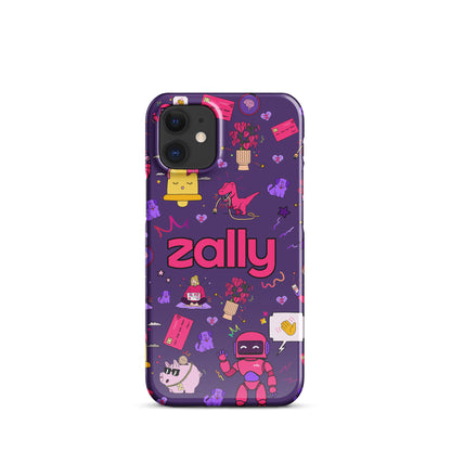 Zally pattern on dark purple | Snap case for iPhone®