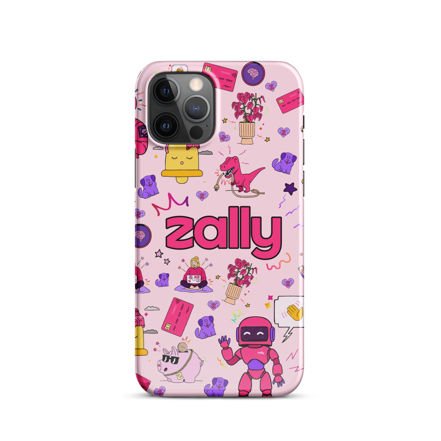 Zally pattern on baby pink | Snap case for iPhone®