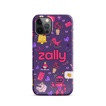 Zally pattern on dark purple | Snap case for iPhone®