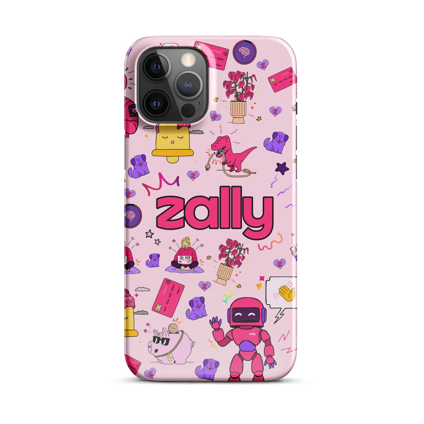 Zally pattern on baby pink | Snap case for iPhone®